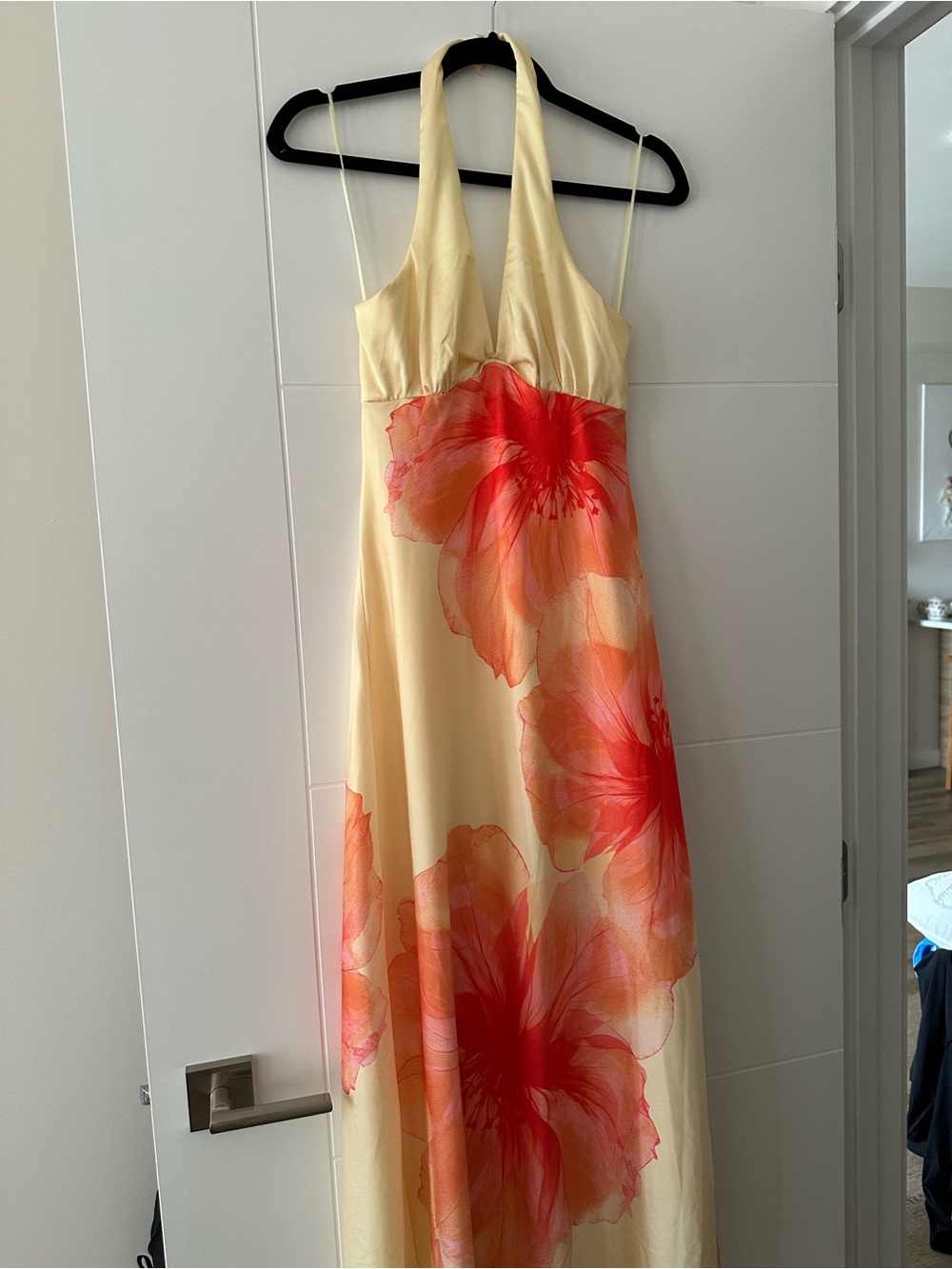 Yellow floral maxi dress